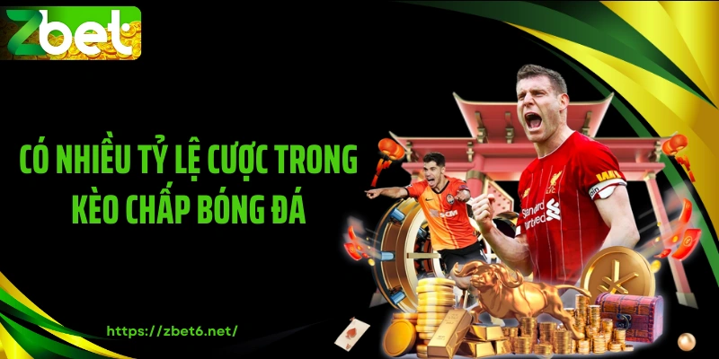 Có nhiều tỷ lệ cược trong kèo chấp bóng đá